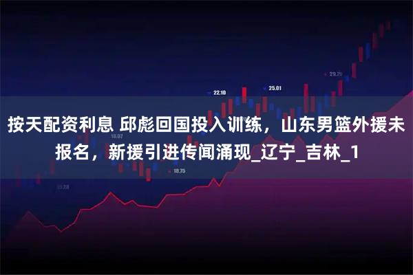 按天配资利息 邱彪回国投入训练，山东男篮外援未报名，新援引进传闻涌现_辽宁_吉林_1