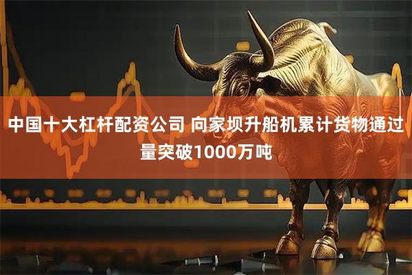 中国十大杠杆配资公司 向家坝升船机累计货物通过量突破1000万吨